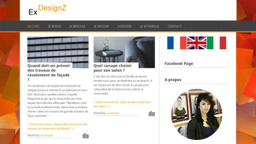 Page d'accueil du site : Ex DesignZ