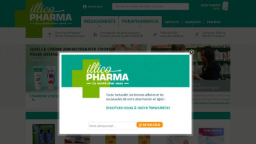 Page d'accueil du site : Illico Pharma