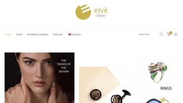Page d'accueil du site : Elvé Bijoux