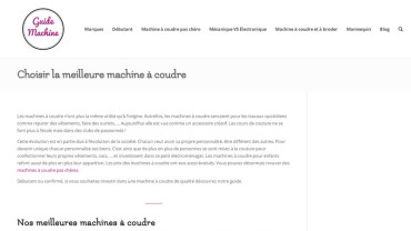 Page d'accueil du site : Guide Machine