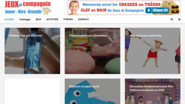 Page d'accueil du site : Jeux et Compagnie