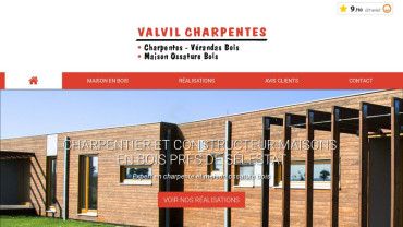Page d'accueil du site : Valvil Charpentes