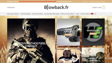 Page d'accueil du site : Blowback