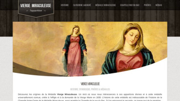 Page d'accueil du site : Vierge Miraculeuse