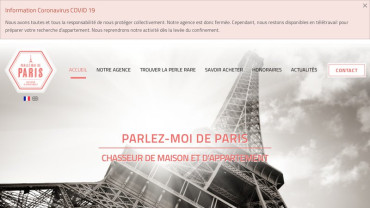 Page d'accueil du site : Parlez-moi de Paris