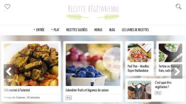 Page d'accueil du site : Recette Végétarienne
