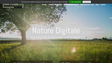 Page d'accueil du site : Nature Digitale