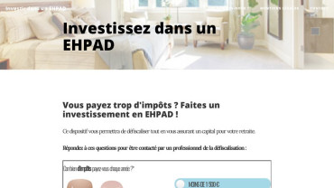 Page d'accueil du site : Acheter Ehpad 