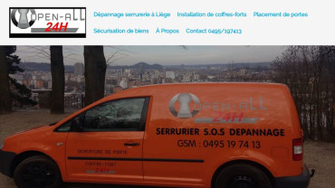 Page d'accueil du site : Open-all Liège