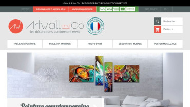 Page d'accueil du site : Artwall And Co
