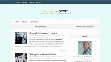 Page d'accueil du site : Droit & Finance  