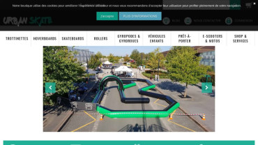 Page d'accueil du site : Urban Skate