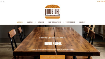 Page d'accueil du site : Foodstore and partner