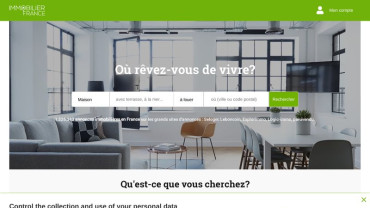 Page d'accueil du site : Immobilier-France