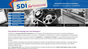 Page d'accueil du site : SDi Sign'Enseigne