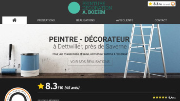 Page d'accueil du site : Peinture Boehm