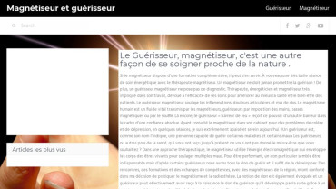 Page d'accueil du site : Dominique Magnétiseur 