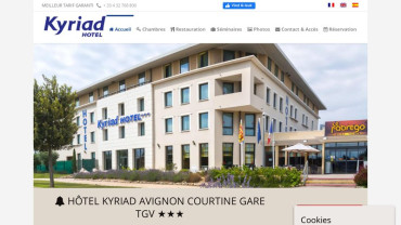 Page d'accueil du site : Hôtel Kyriad Avignon