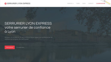 Page d'accueil du site : Serrurier Lyon Express