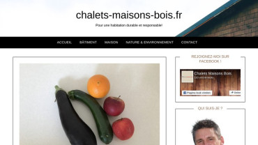 Page d'accueil du site : Chalets Maisons Bois