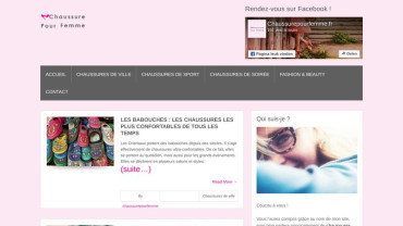 Page d'accueil du site : Chaussure femme