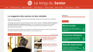 Page d'accueil du site : Senior Magazine