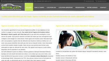 Page d'accueil du site : Car Rental LTD