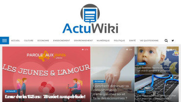 Page d'accueil du site : Actuwiki