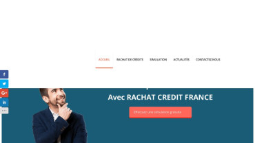 Page d'accueil du site : Rachat Crédit France