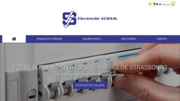 Page d'accueil du site : Électricité Schaal