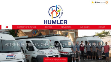 Page d'accueil du site : Humler