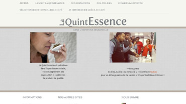 Page d'accueil du site : La quintessence