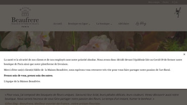 Page d'accueil du site : Maison Beaufrère