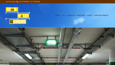 Page d'accueil du site : Genève Aéroport Parking