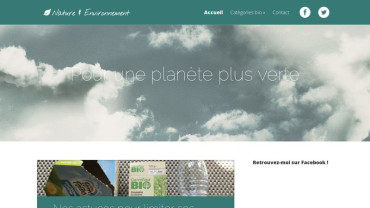 Page d'accueil du site : Nature et Environnement