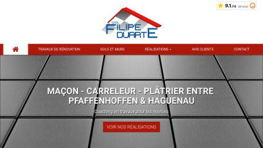 Page d'accueil du site : Filipe Duarte