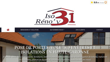 Page d'accueil du site : Iso Réno'v 31