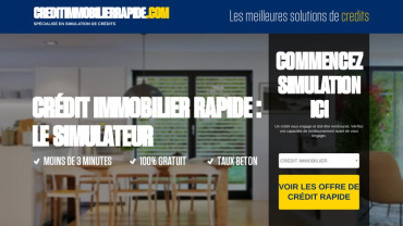Page d'accueil du site : Crédit Immobilier Rapide