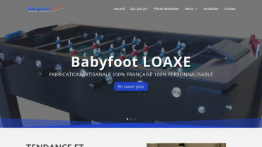 Page d'accueil du site : Babyfoot Loaxe