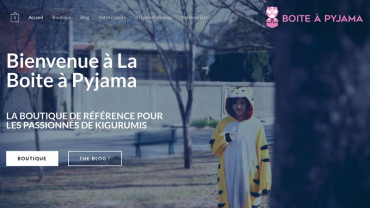 Page d'accueil du site : Boîte à Pyjama