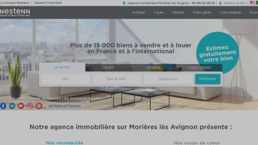 Page d'accueil du site : Solvimo Morières les Avignons 