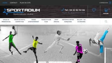Page d'accueil du site : Sportadium