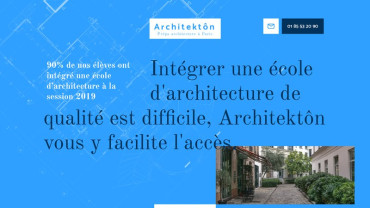 Page d'accueil du site : Prépa Architektôn