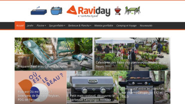 Page d'accueil du site : Blog Raviday