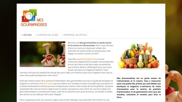 Page d'accueil du site : Mes Gourmandises
