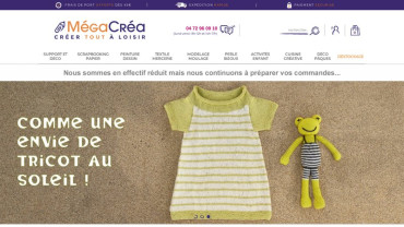 Page d'accueil du site : Mégacréa