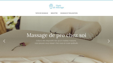 Page d'accueil du site : Tapis de massage