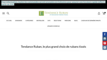Page d'accueil du site : Tendance Ruban