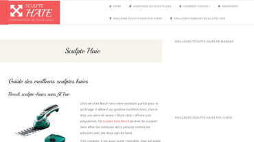 Page d'accueil du site : Sculpte haie