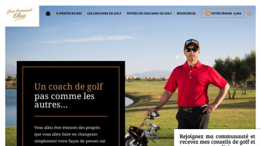 Page d'accueil du site : En phase golf